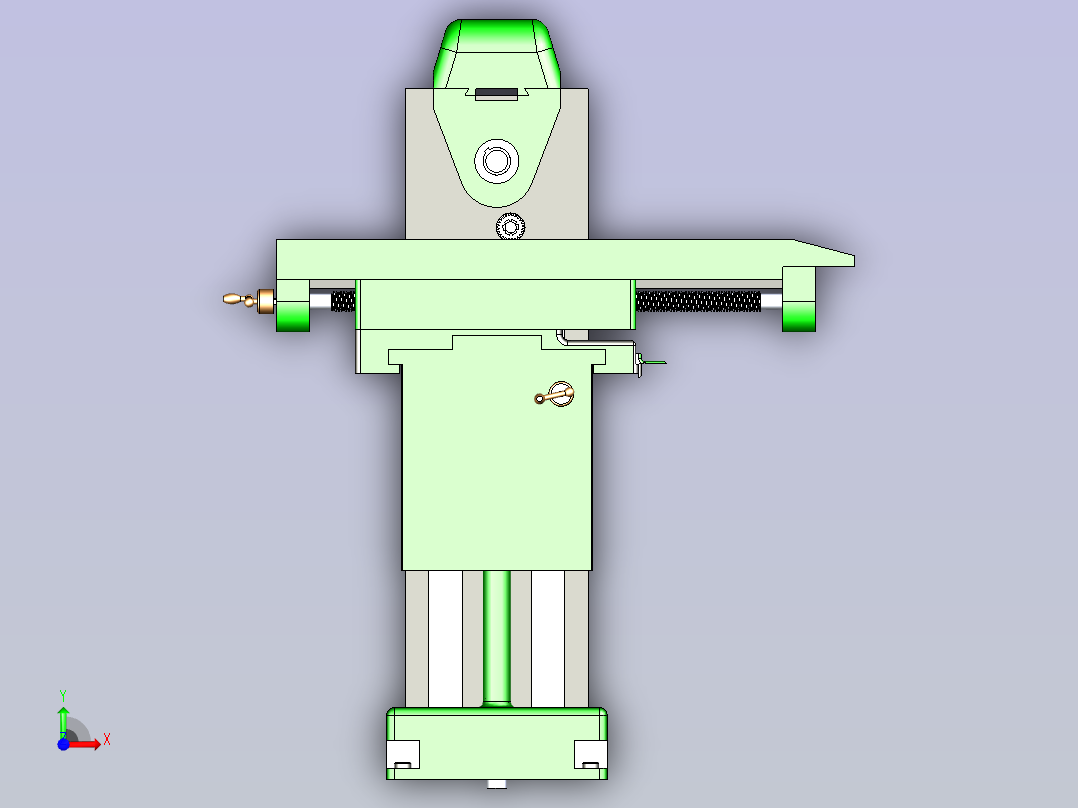 立式铣床设备图纸前视图