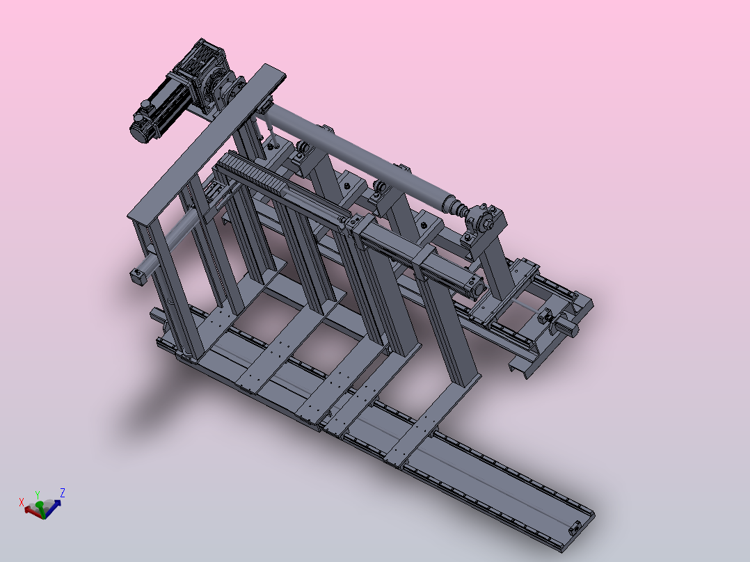 旋耕机刀轴自动焊接机构主视图