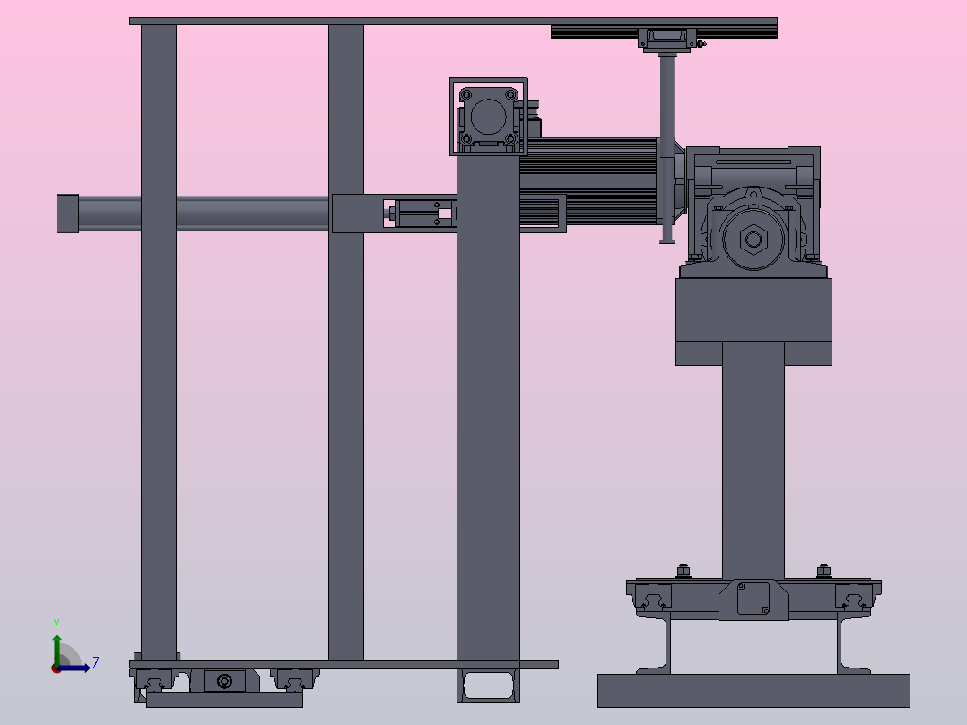 旋耕机刀轴自动焊接机构左视图