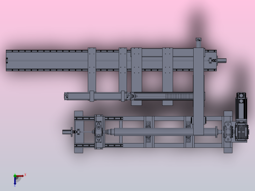 旋耕机刀轴自动焊接机构俯视缩略图