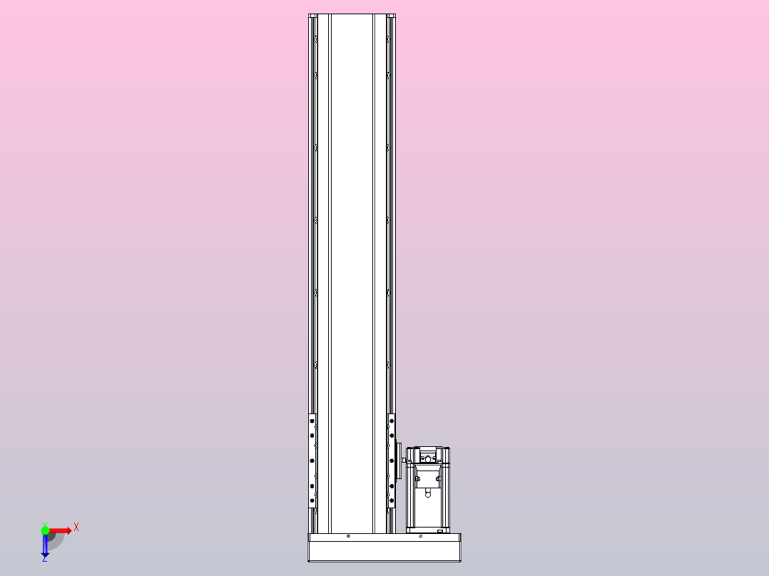 日规模组半封闭丝杆TPA-HNR-120D-1610C-L500-MR-C-P40-N3俯视图