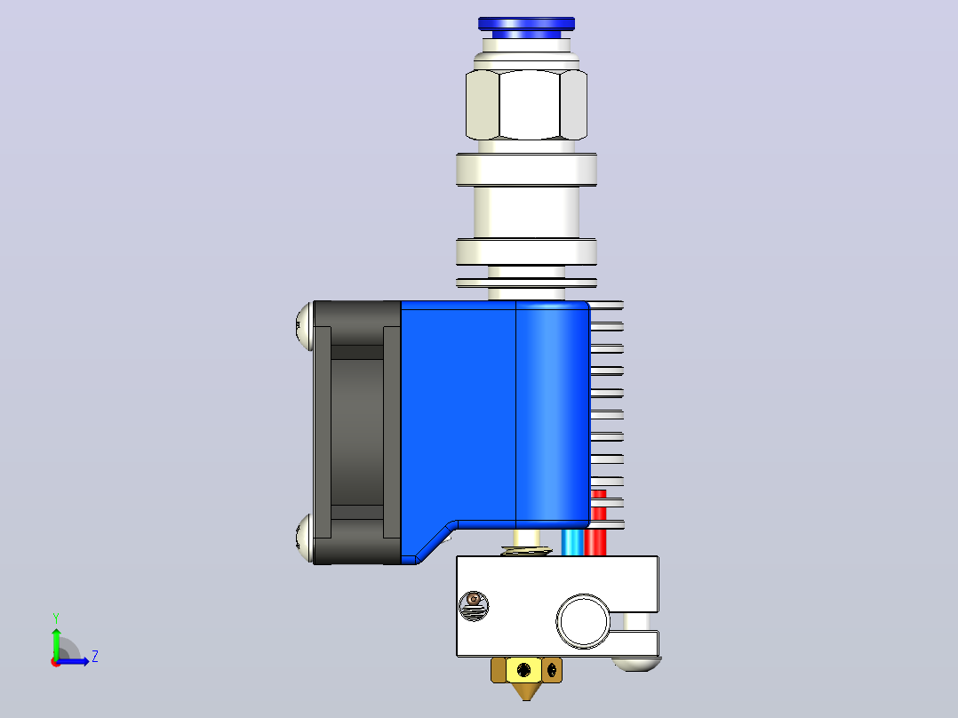 E3D V6全金属HotEnd全套件-1.75毫米通用(直接，12V)左视图