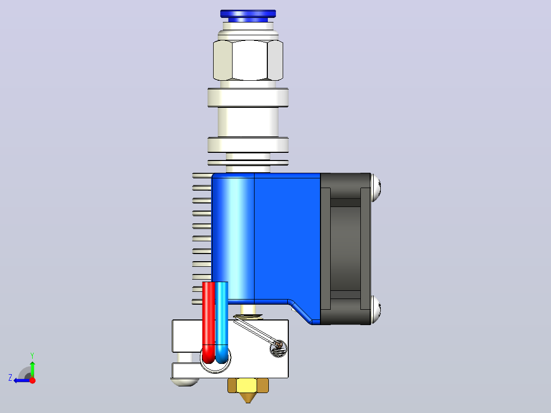 E3D V6全金属HotEnd全套件-1.75毫米通用(直接，12V)右视图