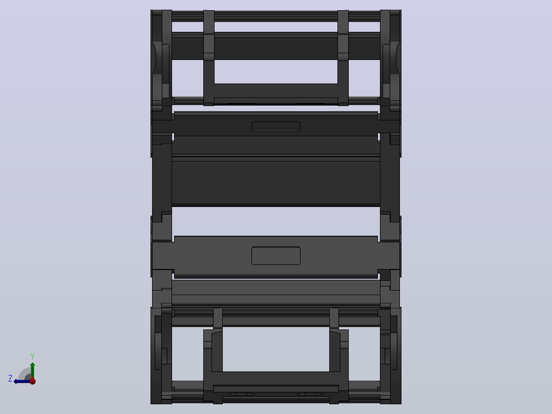 内高25内侧打开型桥式拖链DMD25BT-25-77-R55-30-A1右视图