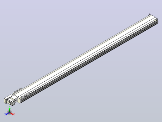 皮带直线轴半封闭可选导轨TPA-HNB-202D-140-L3000-ML-Y-P75-N3正等轴测缩略图