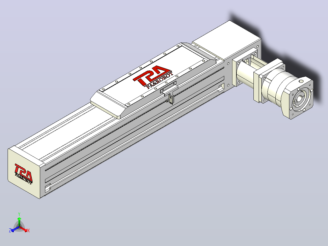 伺服电机集成皮带传动直线执行器TPA-OCB-120-224-L150-DL-J90-N3主视图