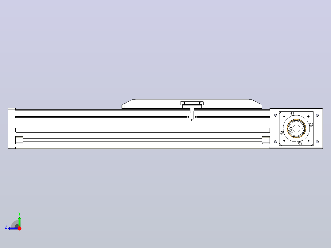 伺服电机集成皮带传动直线执行器TPA-OCB-120-224-L150-DL-J90-N3右视图
