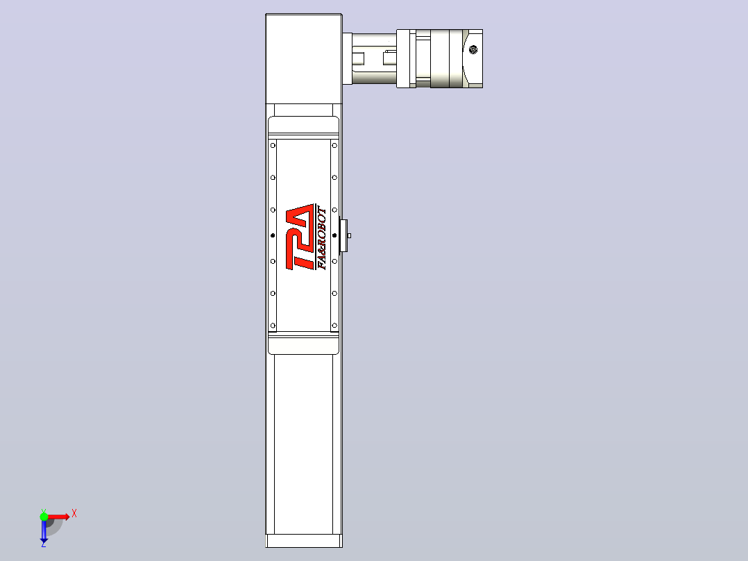 伺服电机集成皮带传动直线执行器TPA-OCB-120-224-L150-DL-J90-N3俯视图