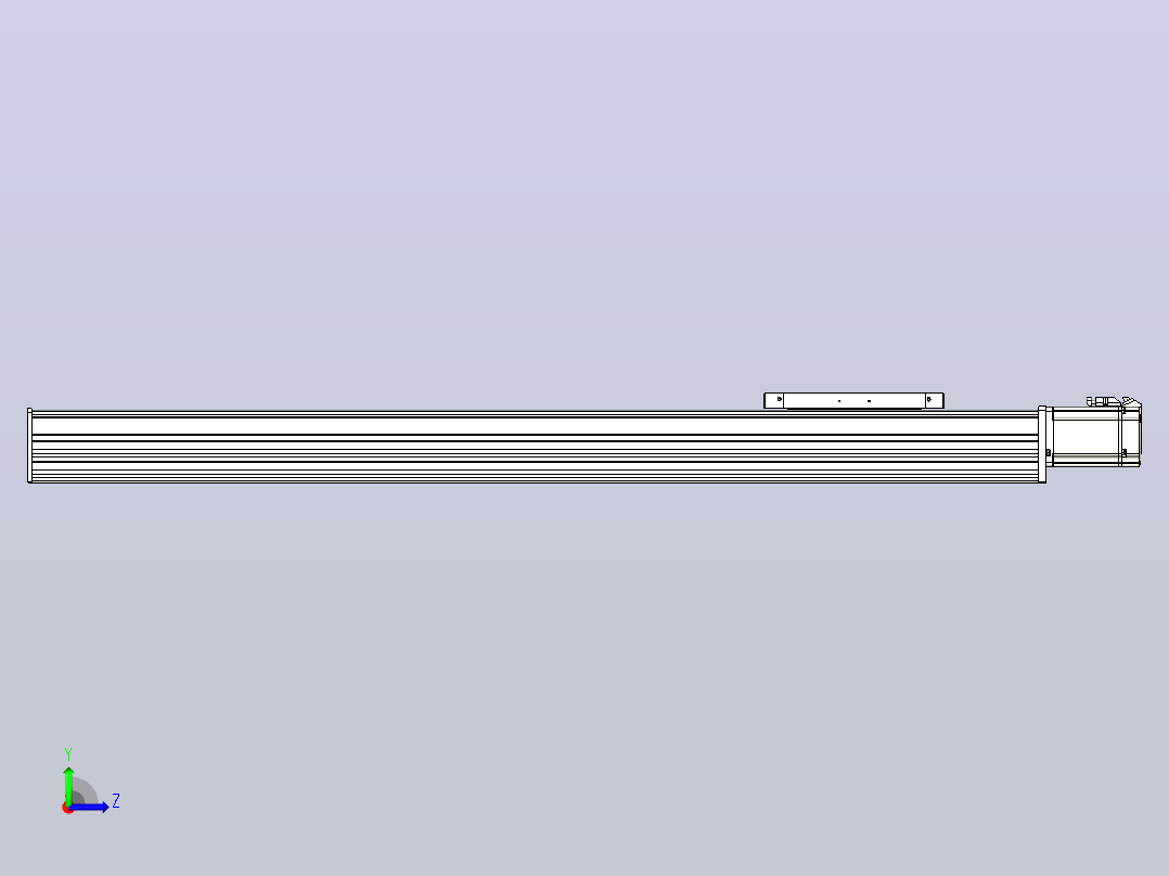 滚珠丝杠直线轴带导轨全封闭TPA-HCR-202D-2510C-L950-M-C-P75-N3左视图