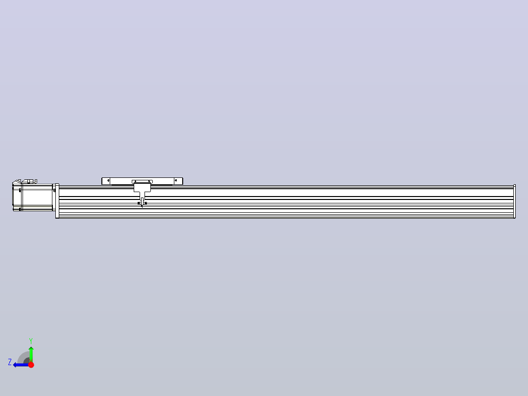 滚珠丝杠直线轴带导轨全封闭TPA-HCR-202D-2510C-L950-M-C-P75-N3右视图