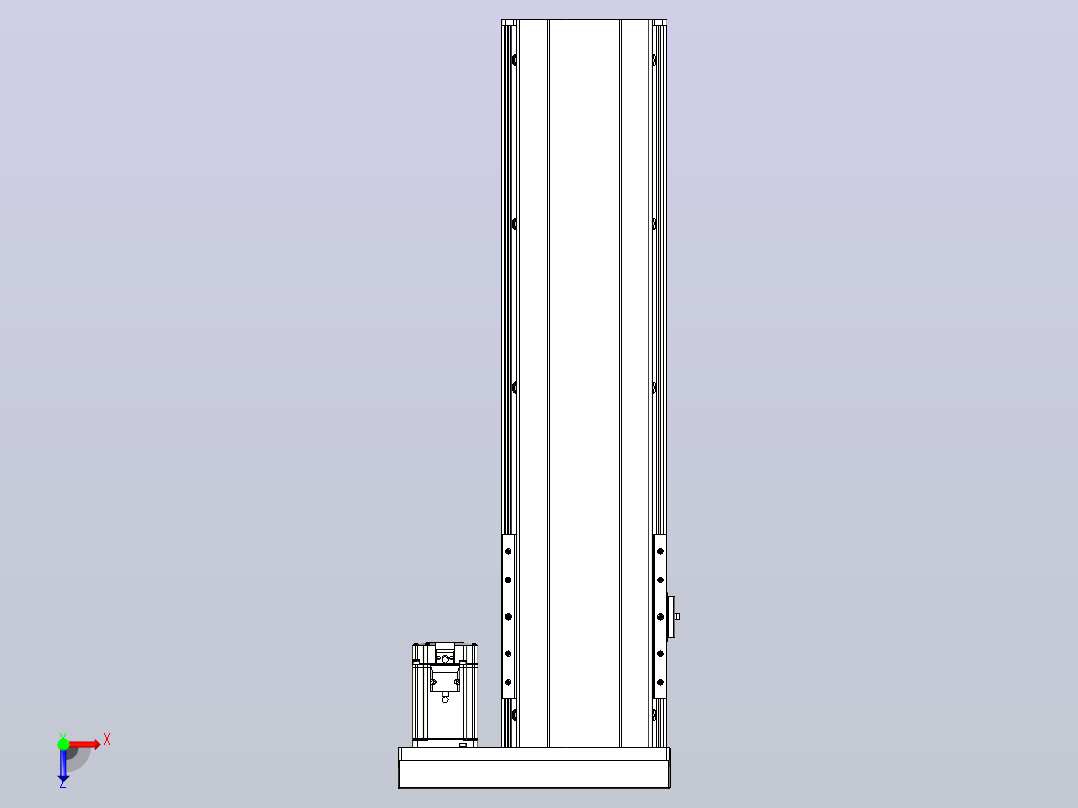 日规模组半封闭丝杆TPA-HNR-202D-2510C-L550-ML-C-P75-N3俯视图