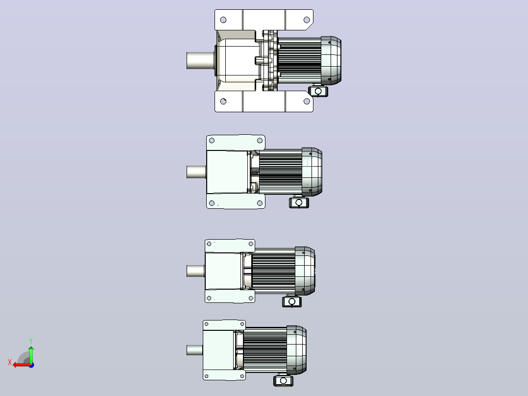 三菱电机3.7 kw DM-DP系列圆柱齿轮电机后视图