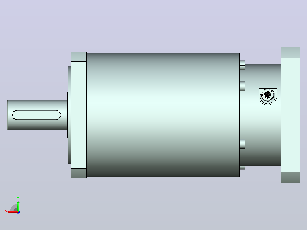 JTF160-L3 35-114.3-200-M12-ZJ经济型拉齿JTF160直齿行星减速机后视图