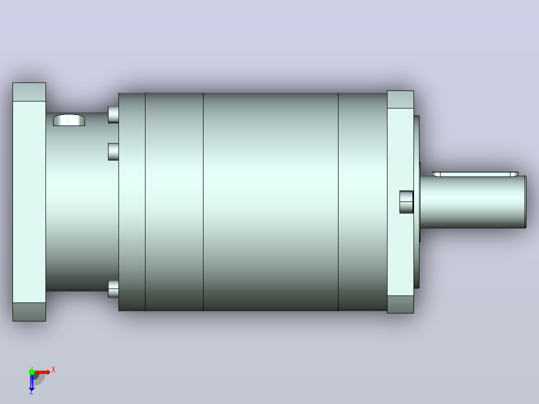 JTF160-L3 35-114.3-200-M12-ZJ经济型拉齿JTF160直齿行星减速机俯视图