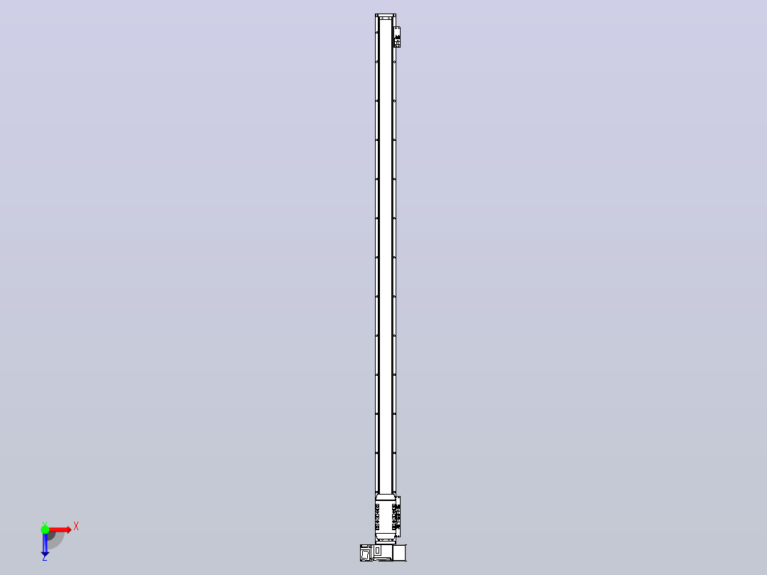 机器人皮带驱动直线轴TPA-GCB-50-P42-L1200-RU-M10-N3俯视图