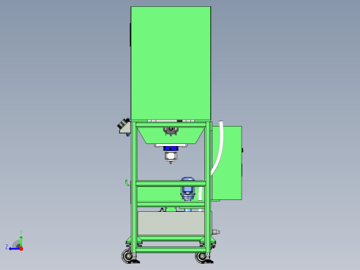 精密四轴车床3D模型右视缩略图