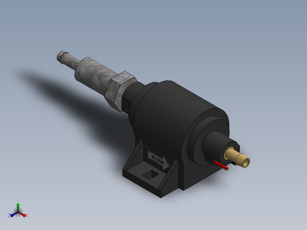 12V 燃油泵正等轴测图