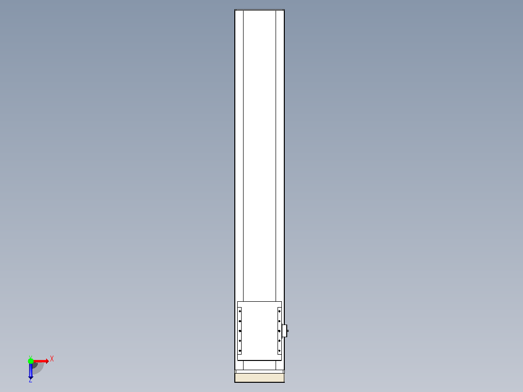 滚珠丝杠直线轴带导轨全封闭TPA-HCR-202D-2510C-L1150-MP-C-P75-N3俯视图