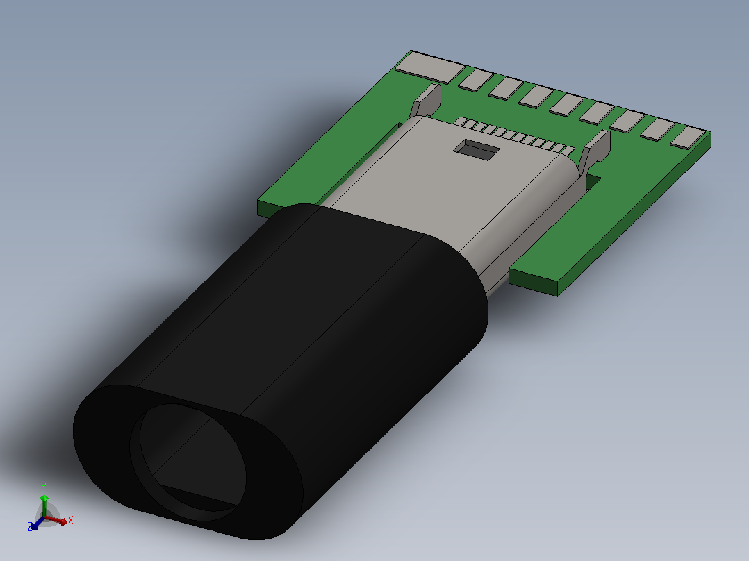 usb c连接器组件12主视图