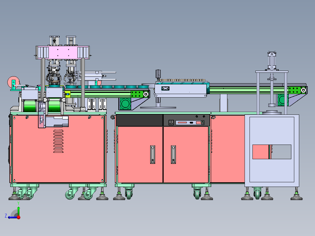 铝箔杯包装线(成型包装生产线) 右视图