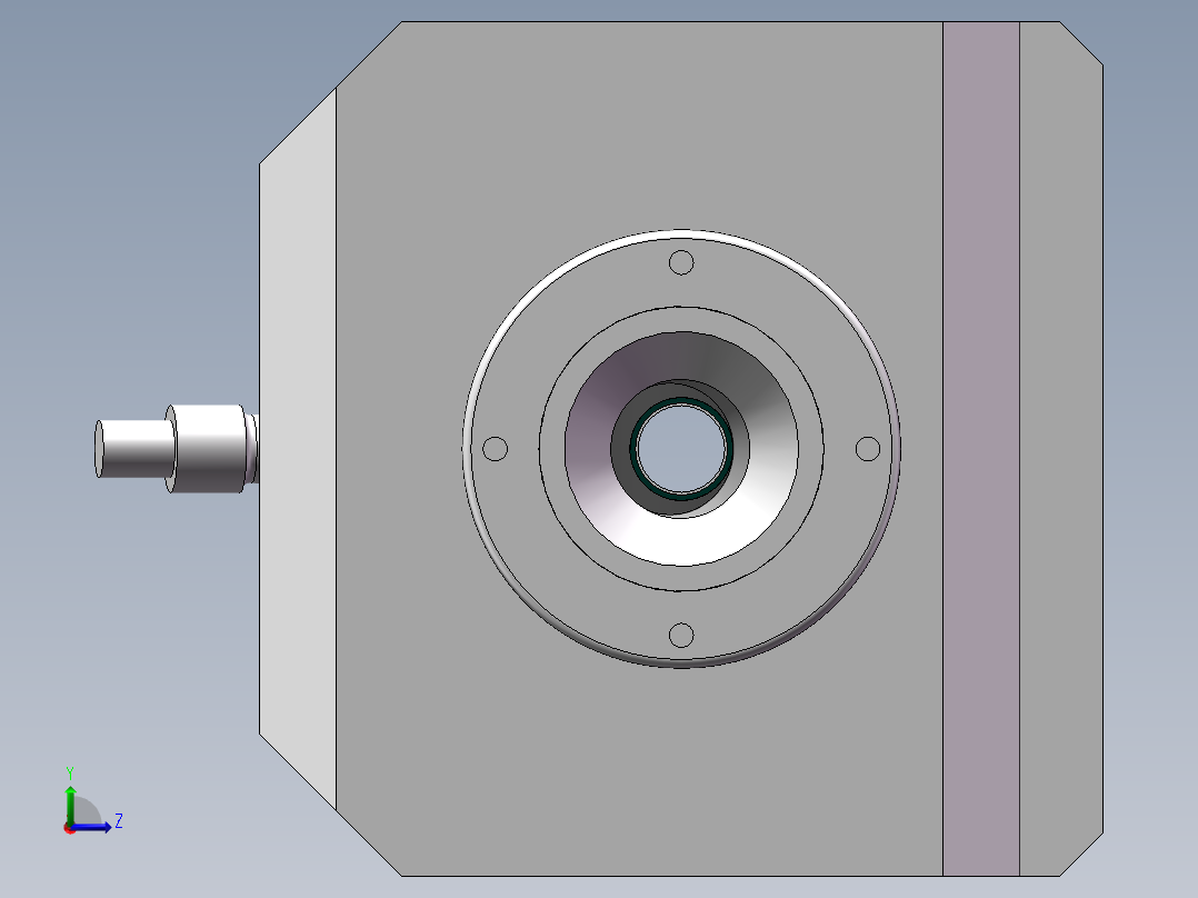 汽车转向节拉主削孔夹具左视图