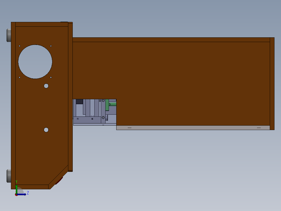 LED按键测试机（治具）左视图