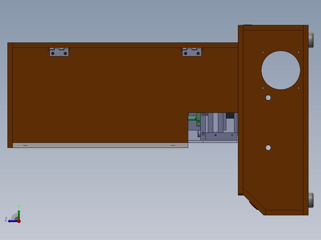 LED按键测试机（治具）右视图
