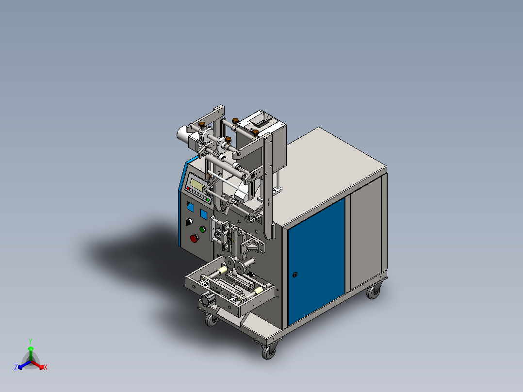螺丝装袋塑封机2018可编辑正等轴测图