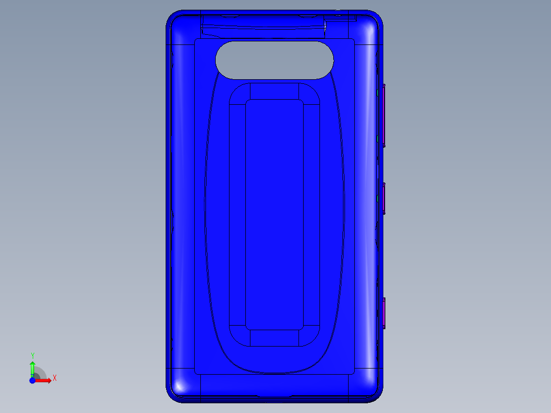 诺基亚Lumia820外壳设计（含装配文件）前视图