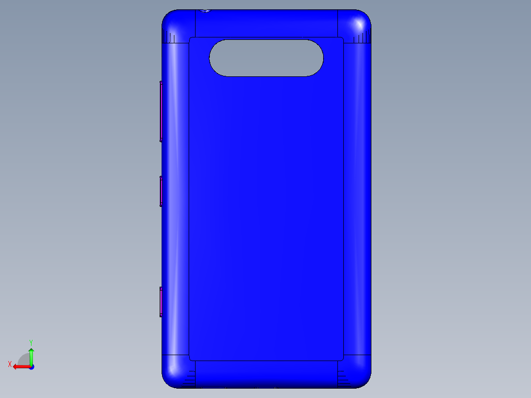 诺基亚Lumia820外壳设计（含装配文件）后视图