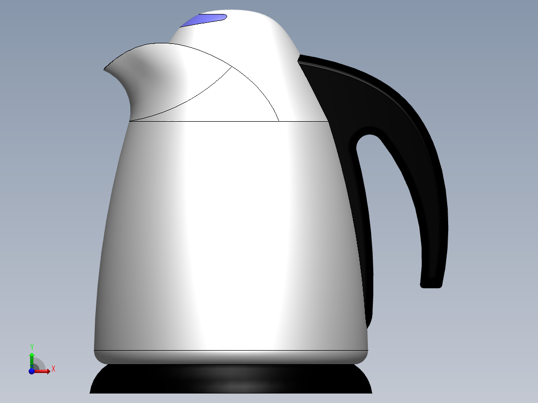 SolidWorks 水壶造型设计前视图
