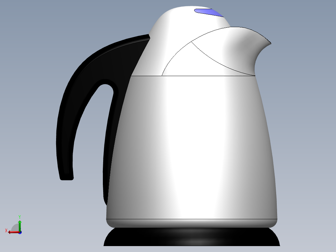 SolidWorks 水壶造型设计后视图