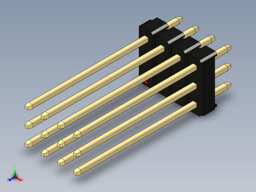 彩色公头100mil（2.54mm）系列-DS1021_black_3x04p_100mil_Type19_rev1.0