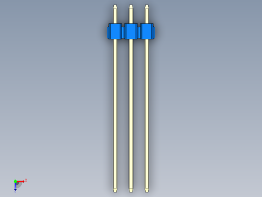 彩色公头100mil（2.54mm）系列-DS1021_blue_1x03p_100mil_Type43_rev1.0俯视缩略图