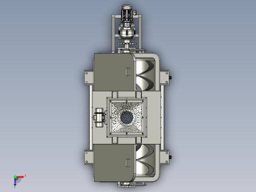 Ribbon 600kg工业搅拌机三维图纸 Solidworks设计 附STP格式俯视缩略图