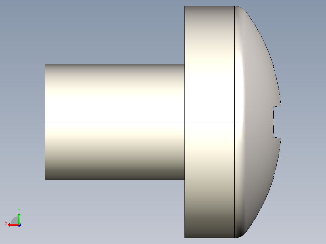 螺丝 M2.5 十字盘头-M2.5 x 3 Screw head.STEP后视图