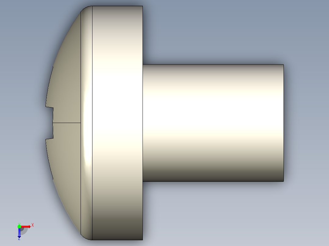 螺丝 M2.5 十字盘头-M2.5 x 3 Screw head.STEP俯视图