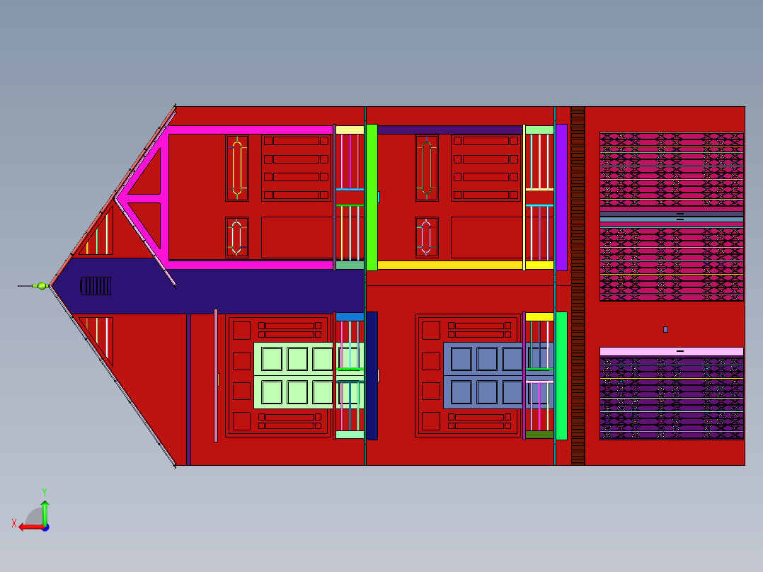 户型简单美观农村建房子三层楼后视图
