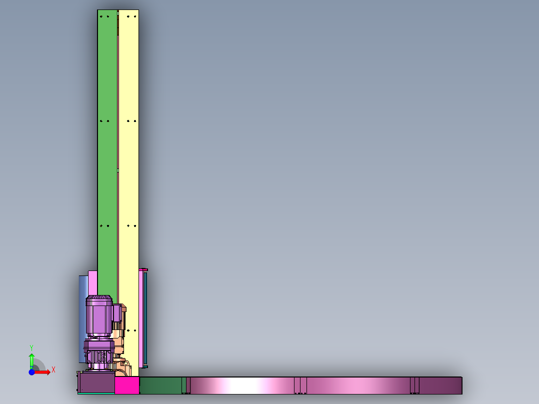 拉伸纸箱缠绕膜打包机前视图
