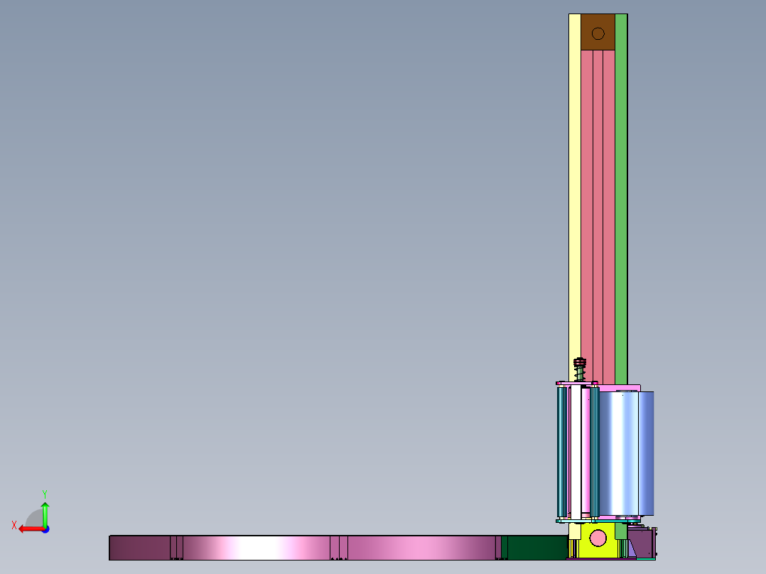 拉伸纸箱缠绕膜打包机后视图