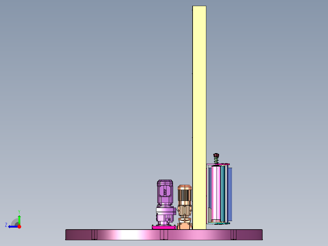 拉伸纸箱缠绕膜打包机右视图