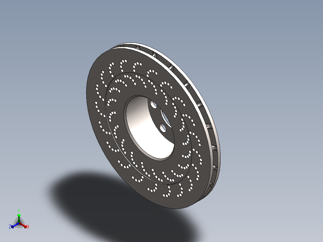 刹车盘1正等轴测图