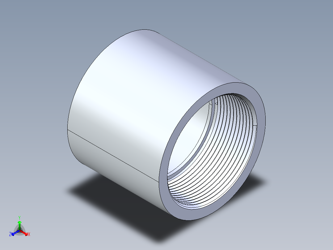 聚氯乙烯配件14-Sch80_FemaleAdapter_SxFPT_835-030 _3in主视图