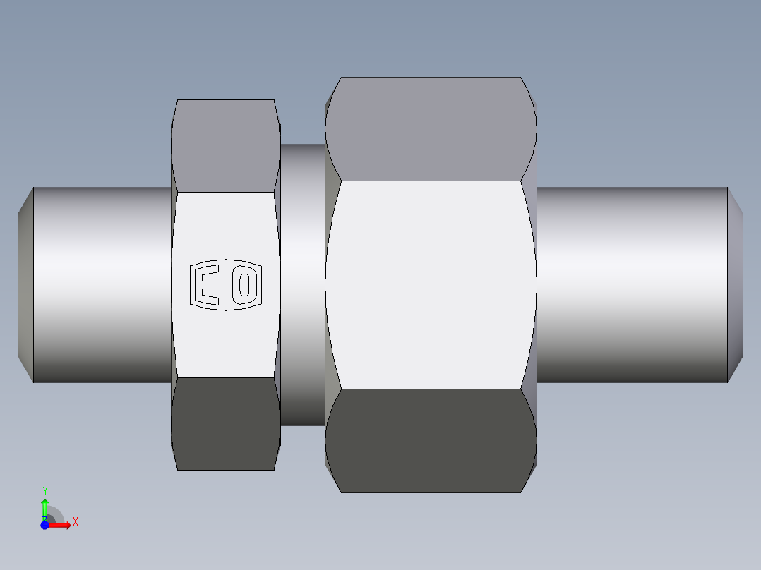 卡套式工业通用硬管接头EO_Weld_fitting_for_tubes_ASK625X5S前视图