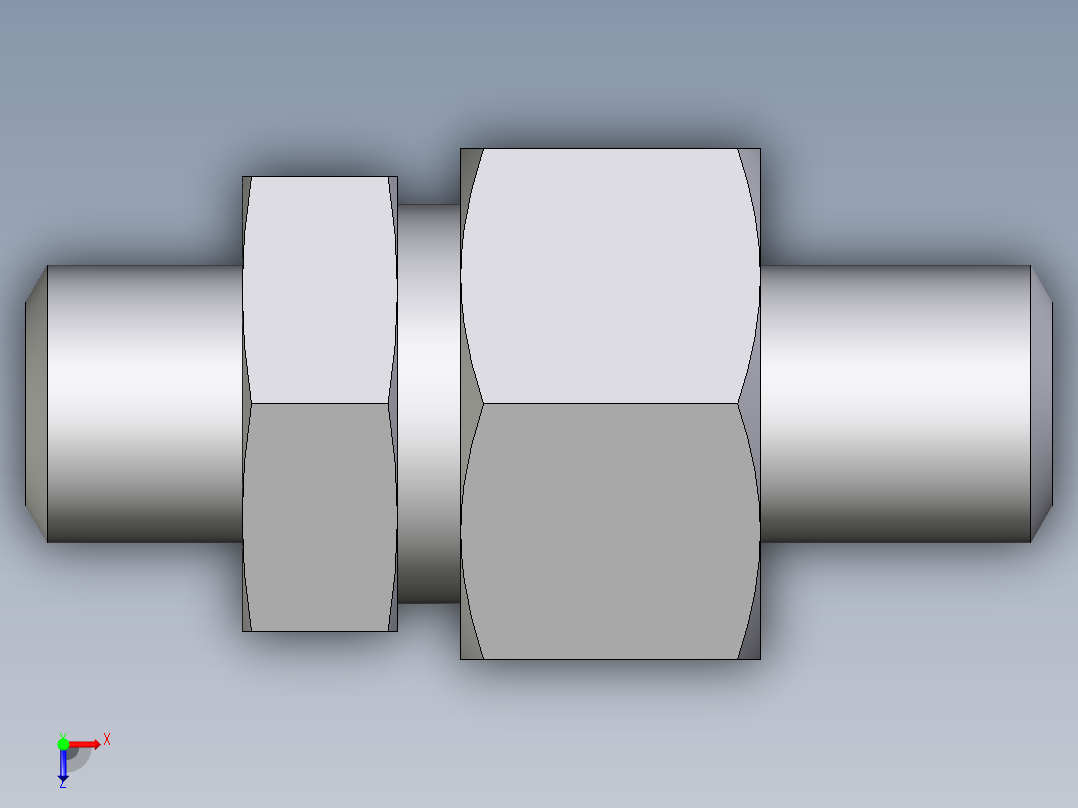 卡套式工业通用硬管接头EO_Weld_fitting_for_tubes_ASK625X5S俯视图