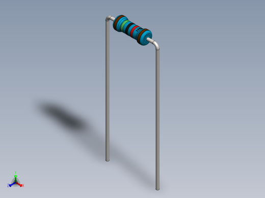 电容器 二极管 电阻器-Resistor 15K Ohm Blue正等轴测缩略图