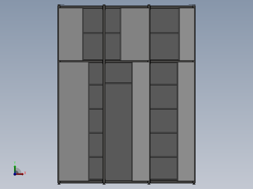 嵌入式衣柜前视缩略图