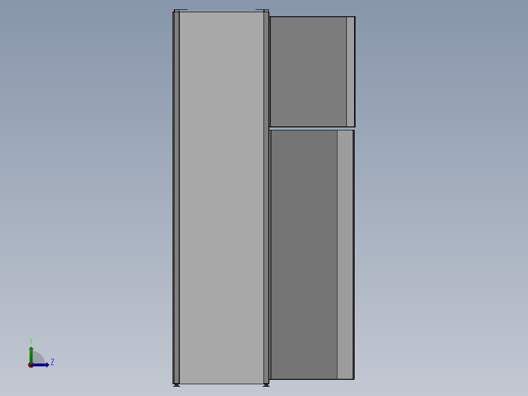 嵌入式衣柜左视图