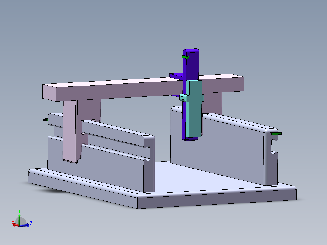 简易运动龙门机床SW三维==1241697==150