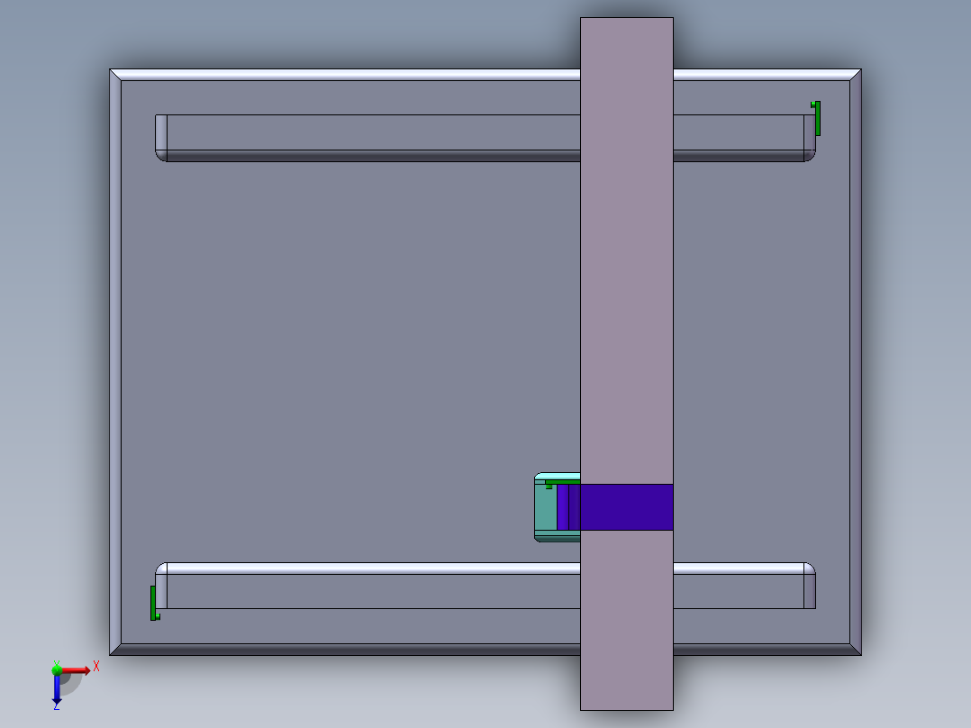 简易运动龙门机床SW三维==1241697==150俯视图